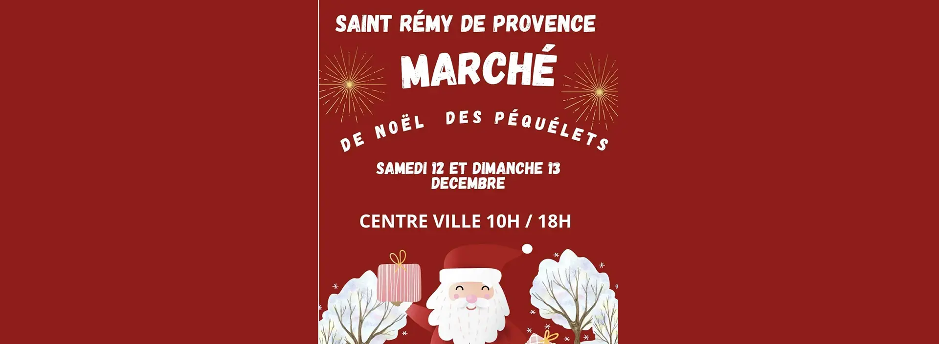 Affiche marche de noel par l association des commercants de SAint Rémy