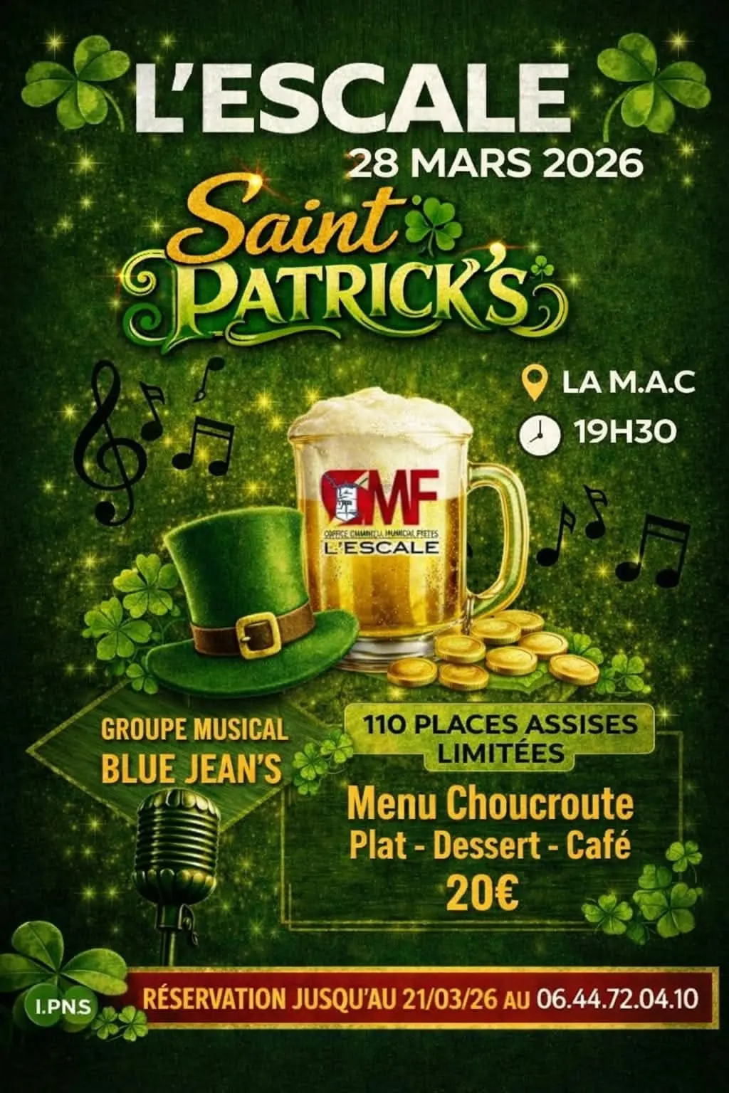 Affiche de la soirée