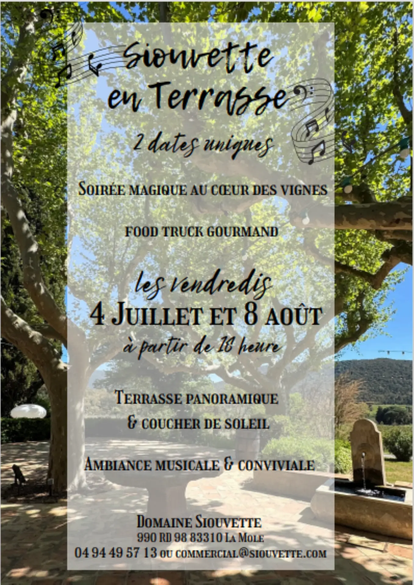 Siouvette en terrasse