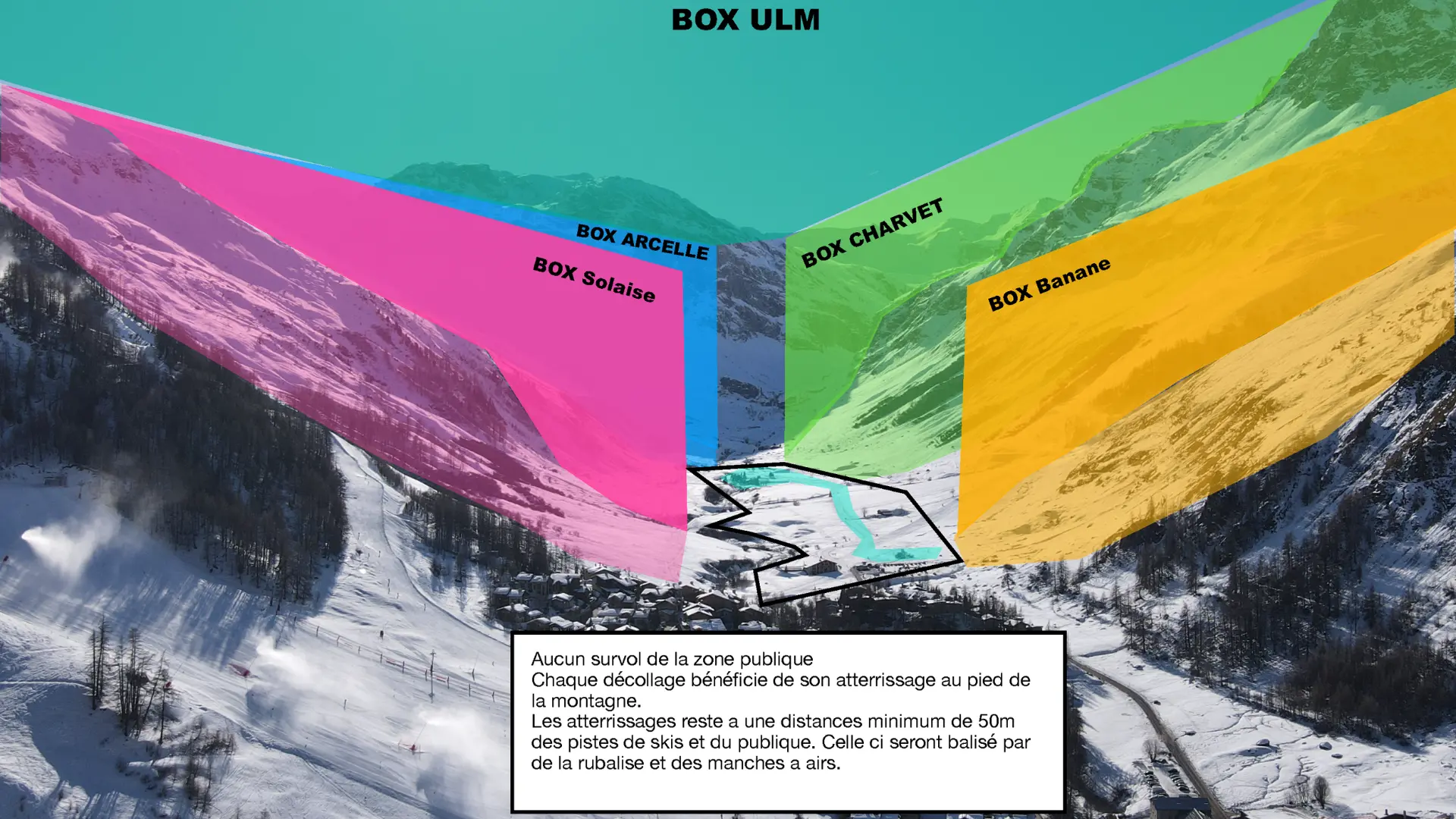 Les différents box du Birday dans la vallée du Manchet