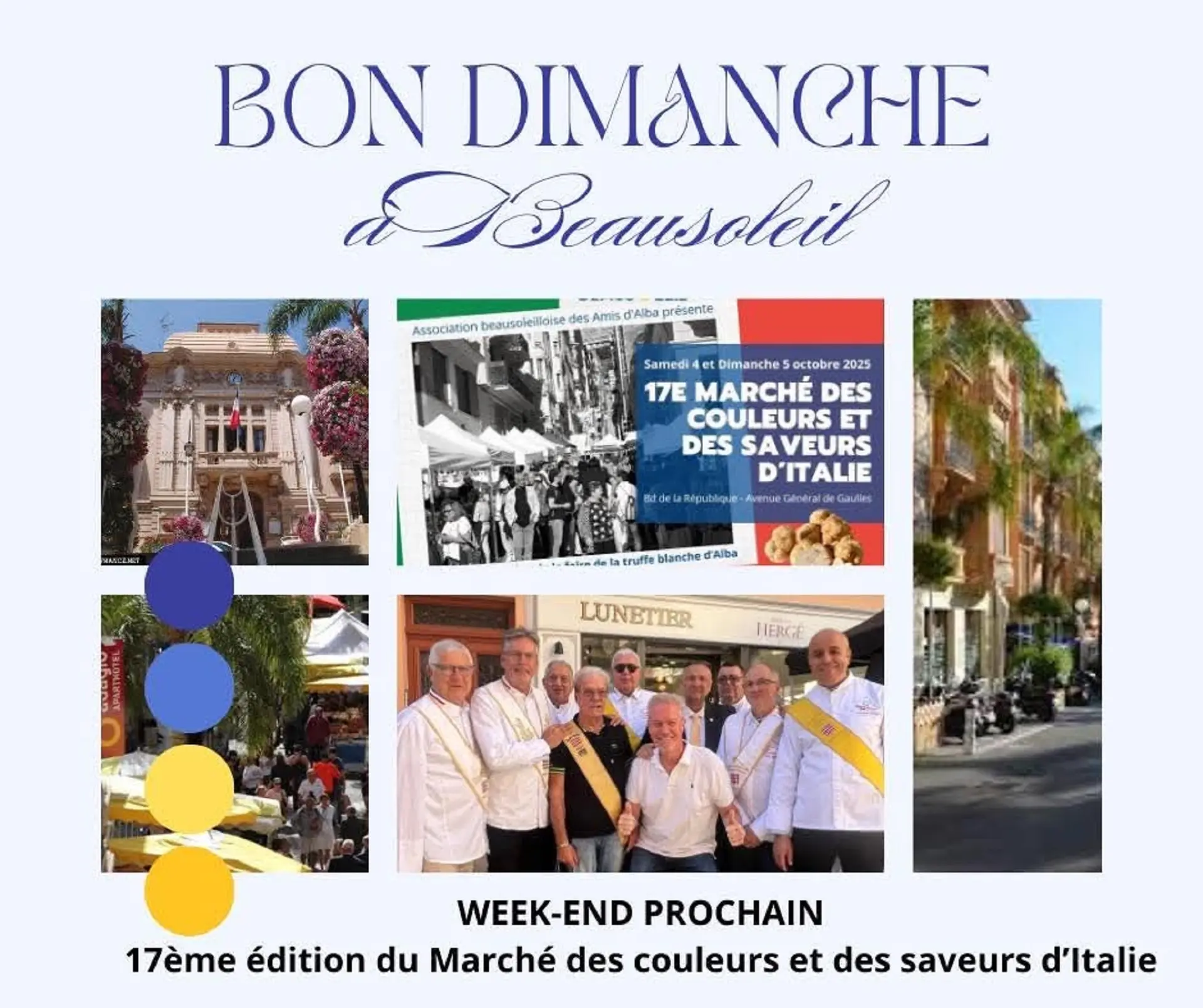 Marché des Couleurs et des Saveurs d'Italie. 17 ème édition._Beausoleil