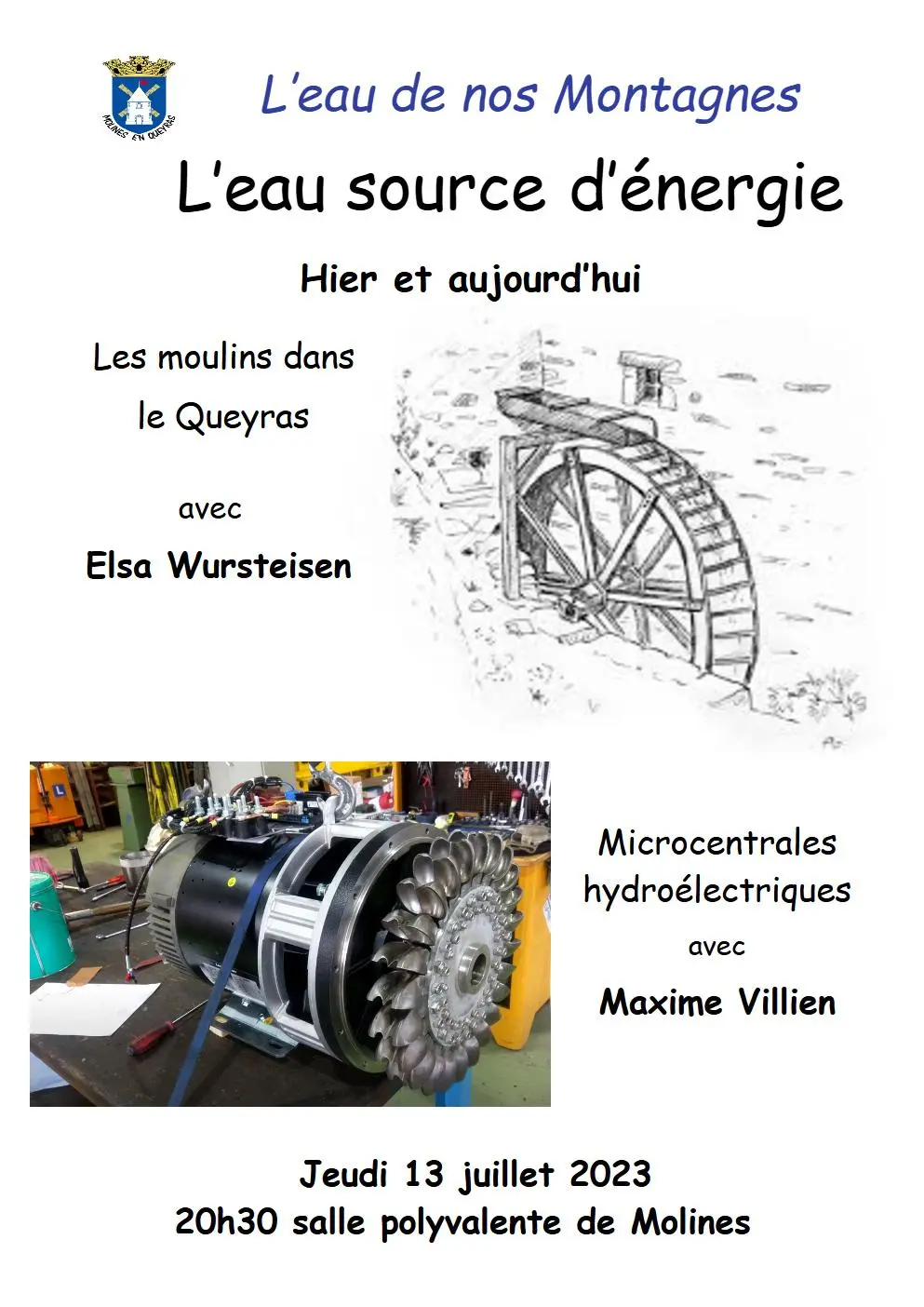 cycle de conférence : l'eau le 13 juillet