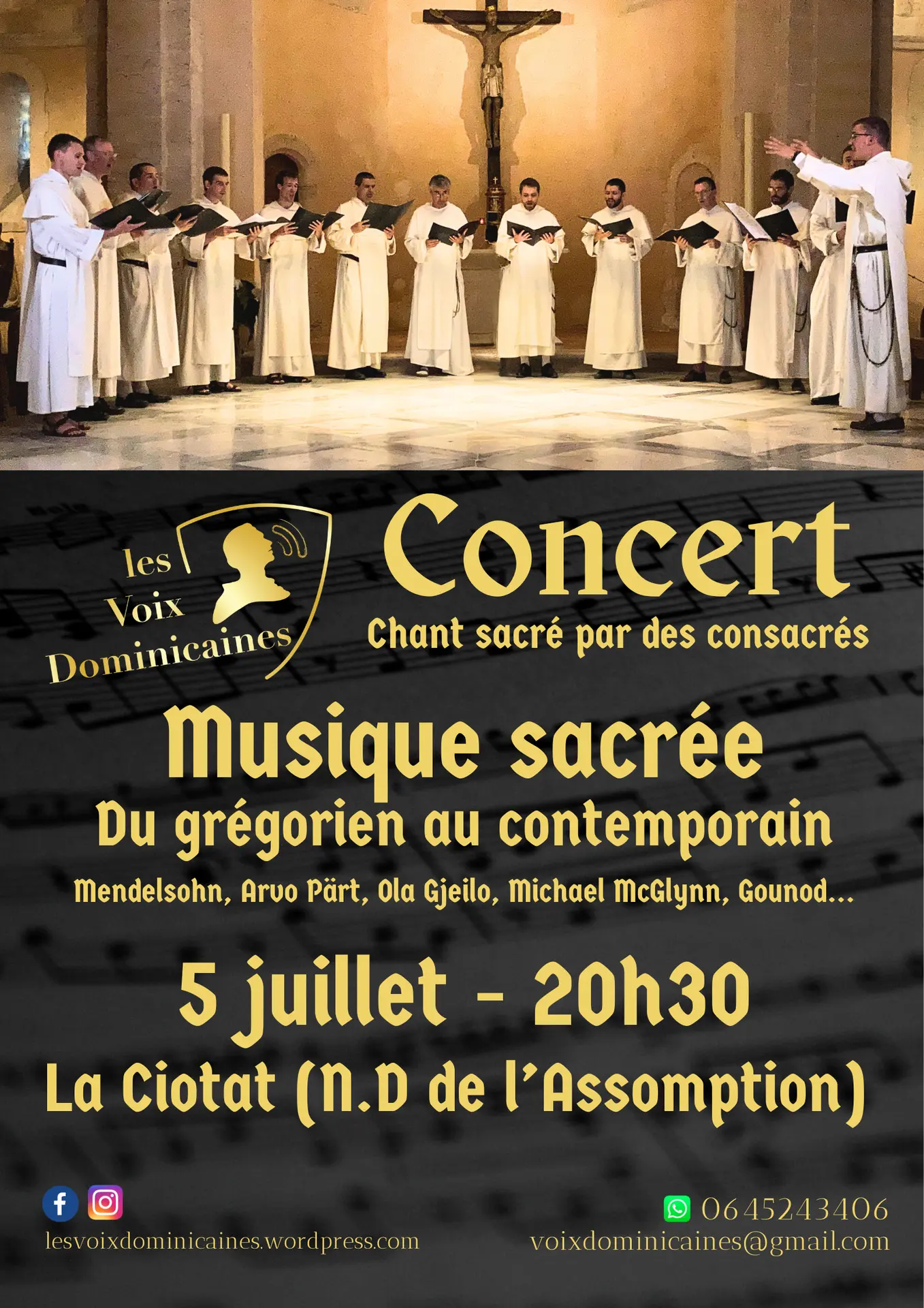 Concert de musique sacrée par les Voix Dominicaines