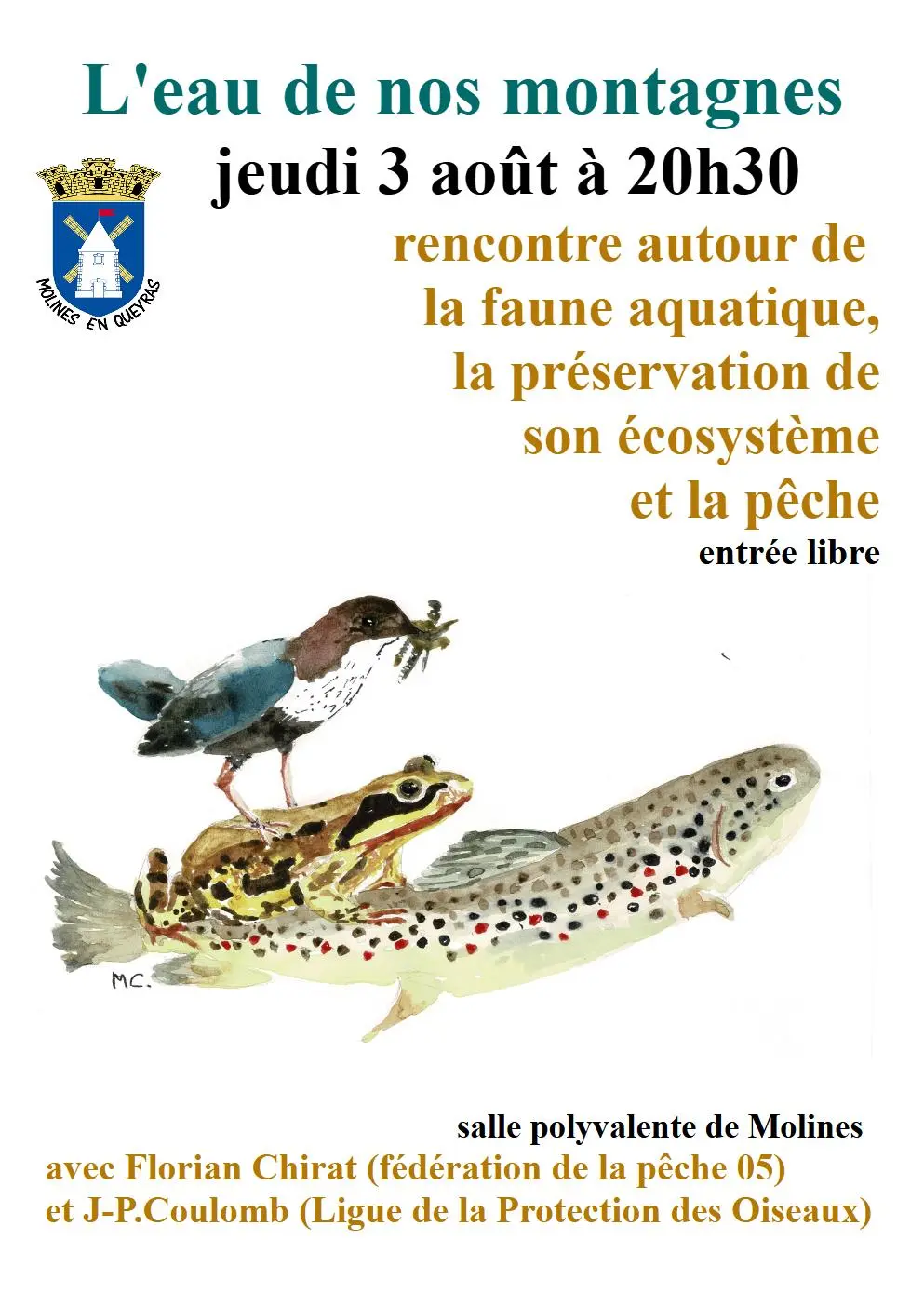 cycle de conférence : l'eau le 3 août