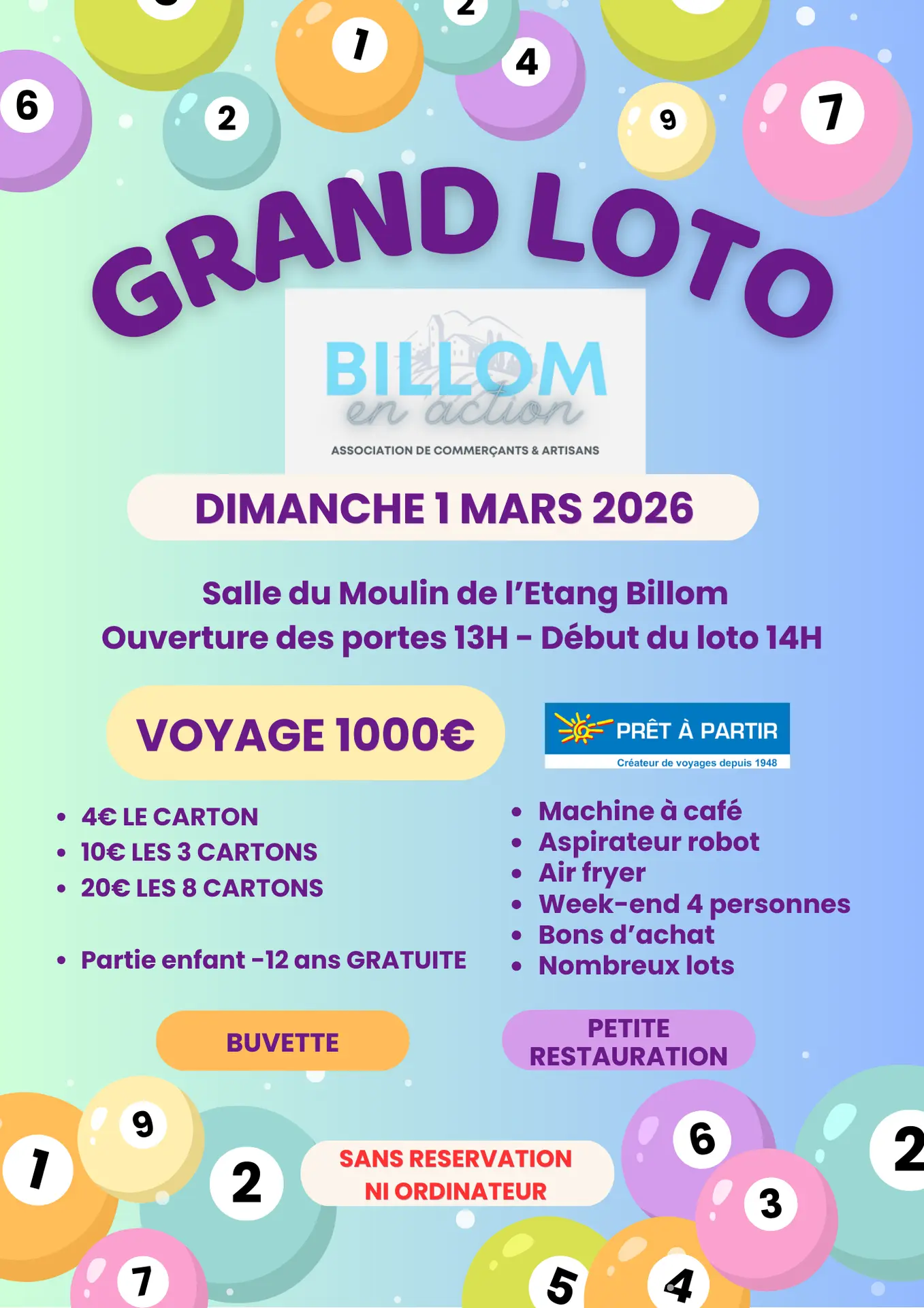 Affiche loto des commerçants
