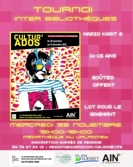 Tournoi inter bibliothèques spécial Mario Kart 8 pour les 11 - 15 ans_Champagne-en-Valromey