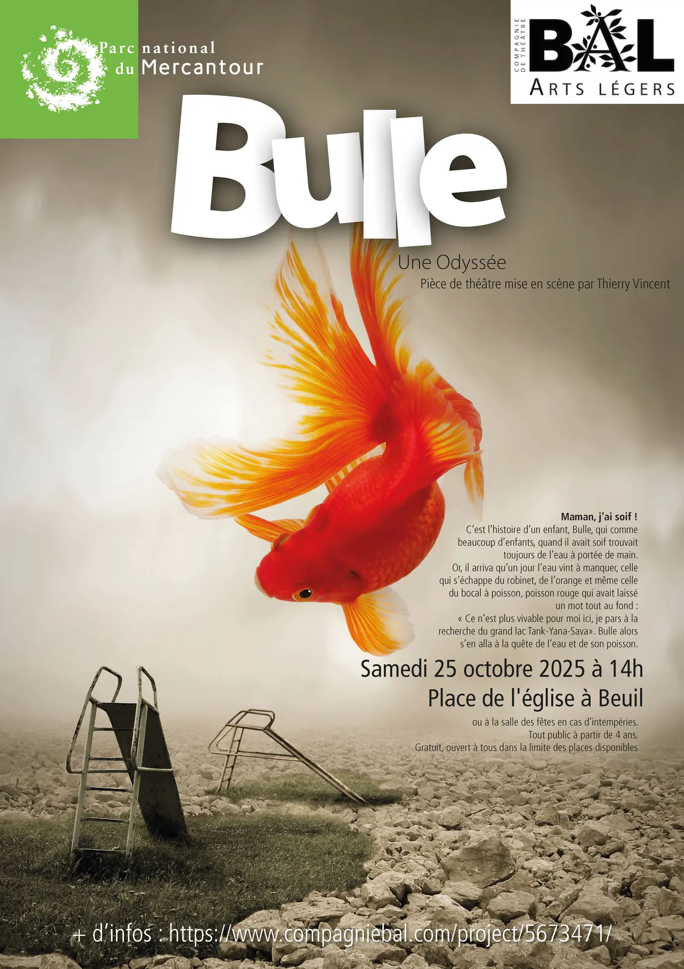 Affiche pièce de théâtre : Bulle