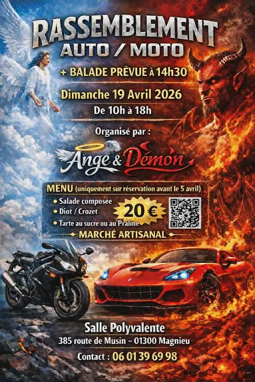 Rassemblement auto / moto et marché artisanal_Magnieu