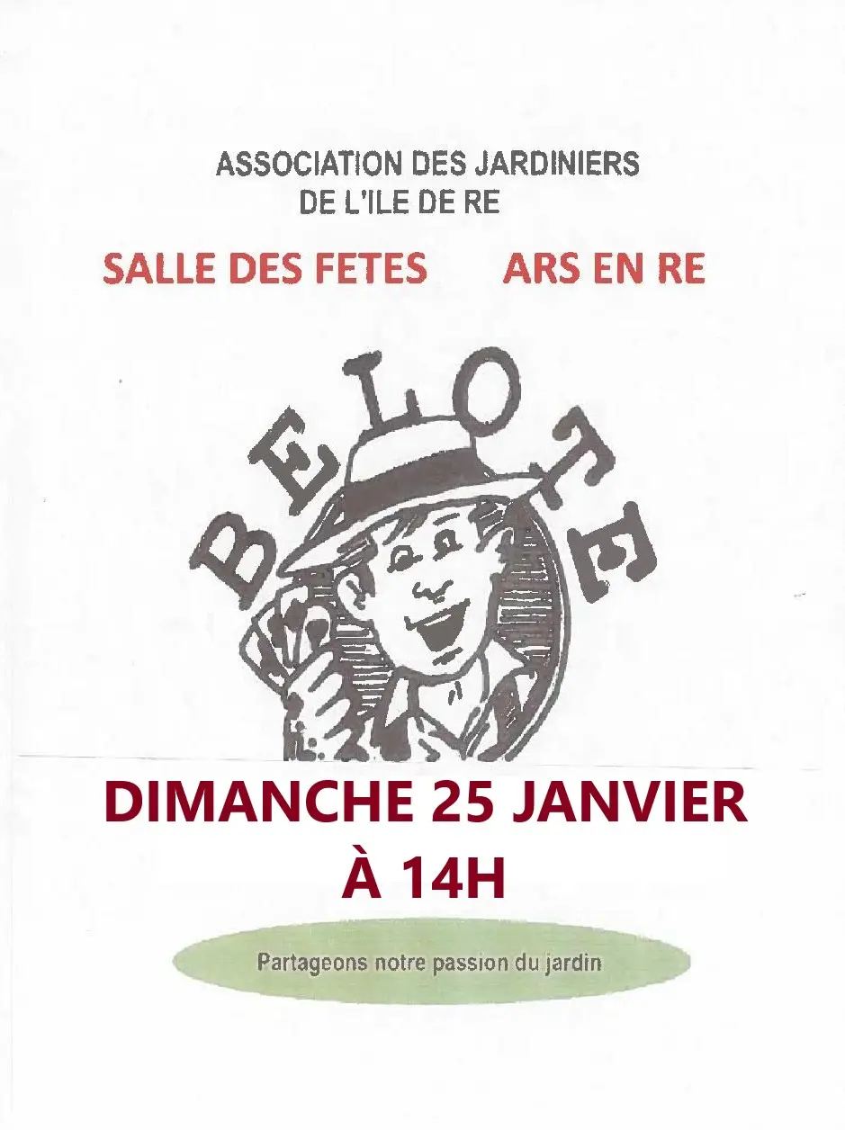 Affiche du concours de belote