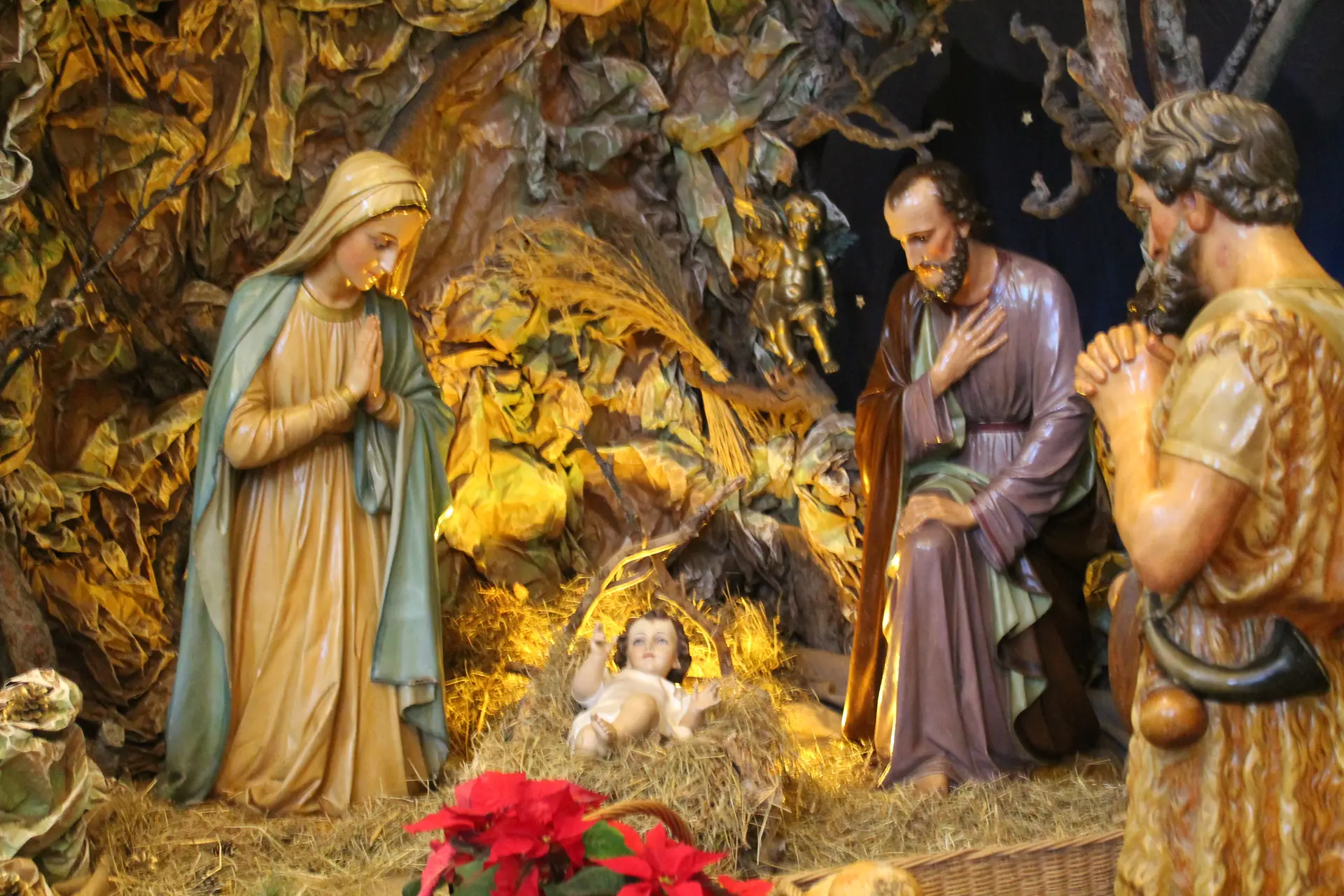 Détail de la crèche