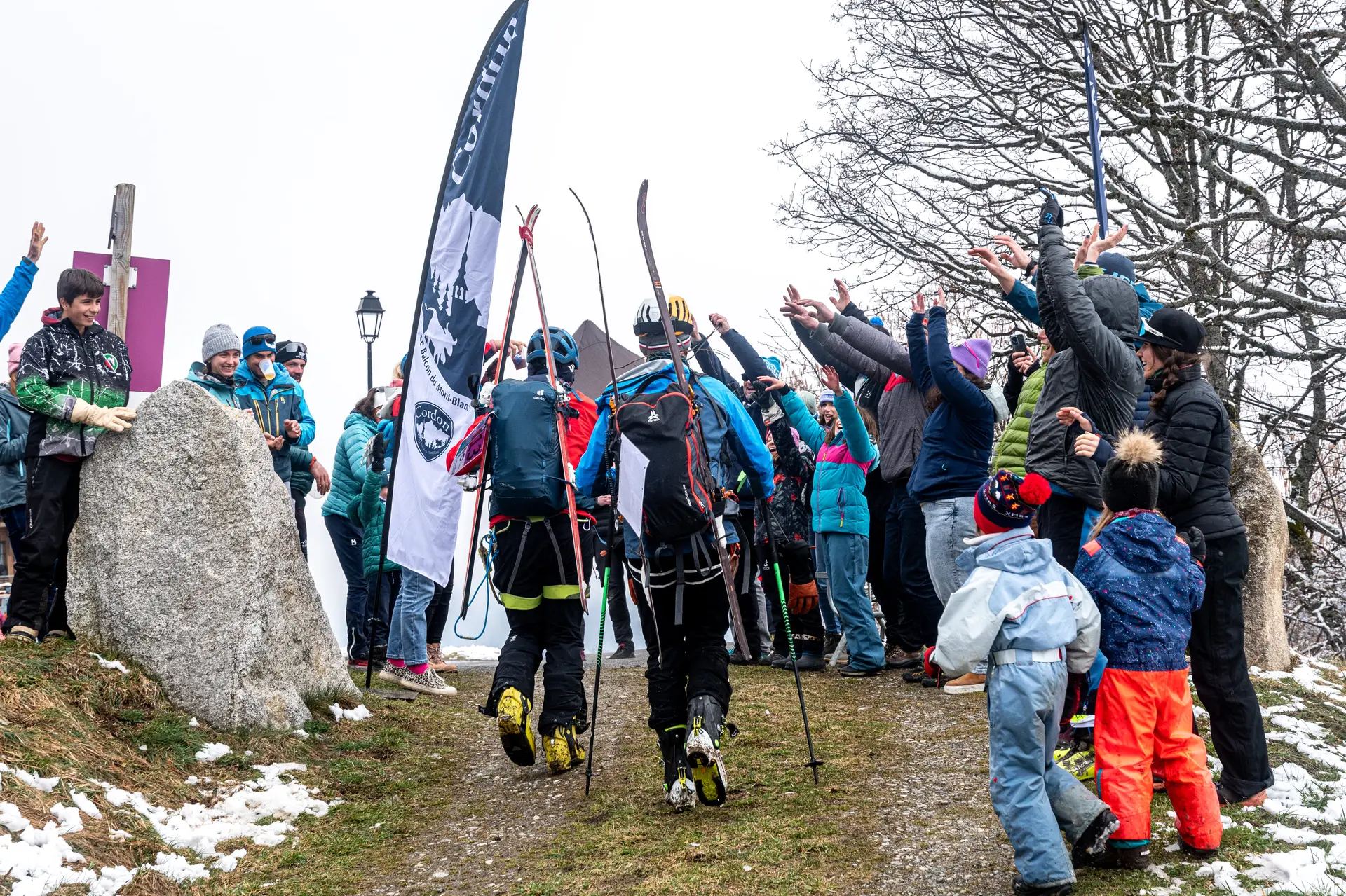 Arrivée des coureurs