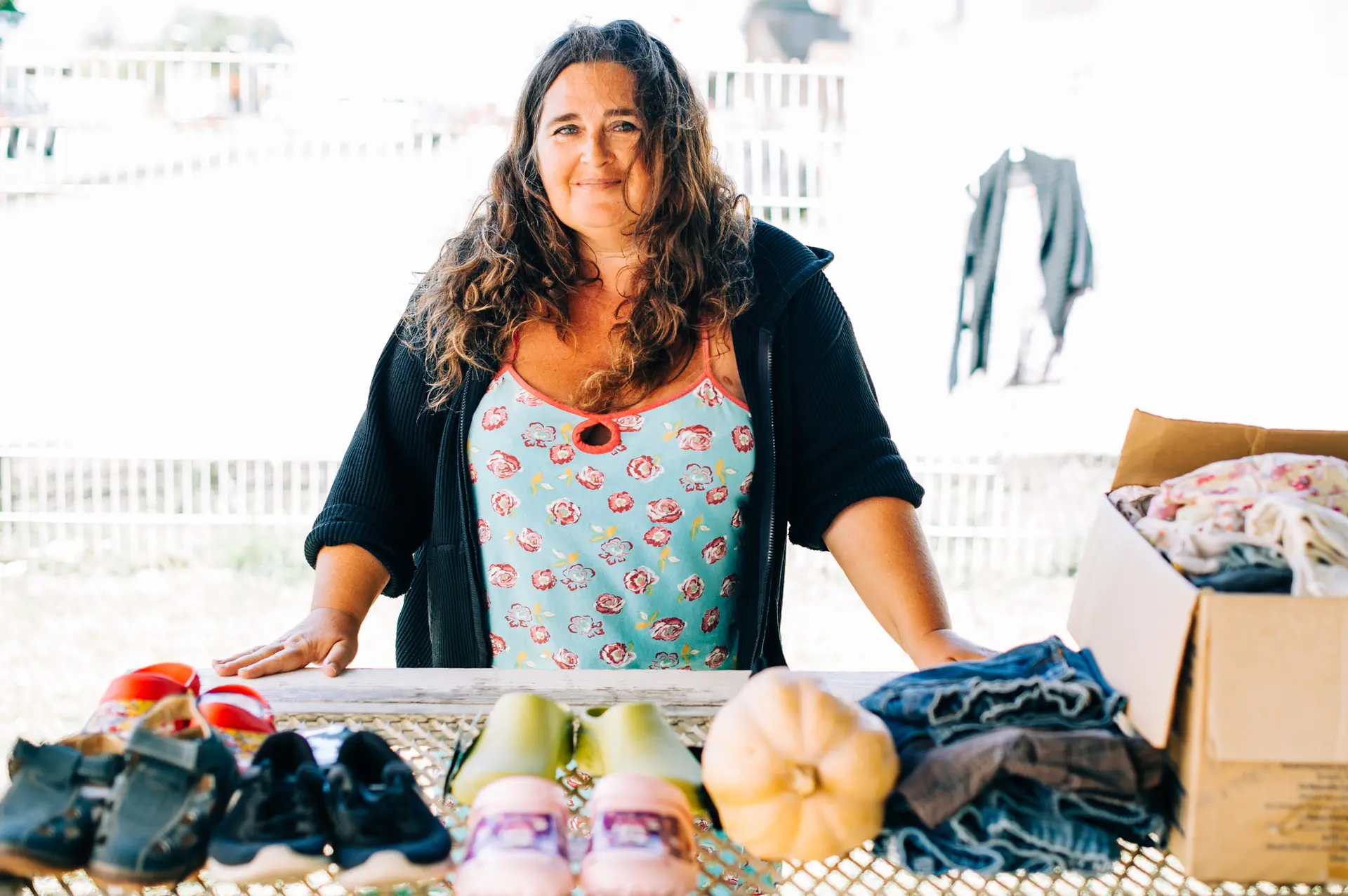 marché, femme, ambiance, Grand Nord