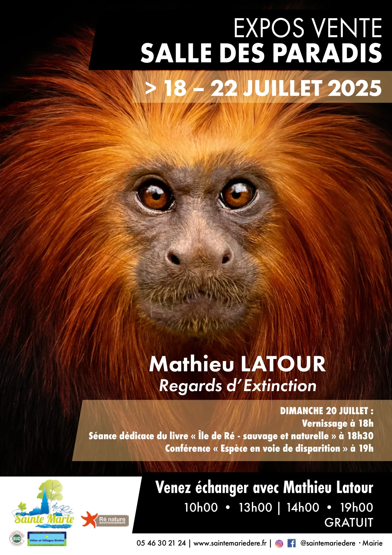 Expo / Vente / conférence Regards d'extinction par Mathieu LATOUR_Sainte-Marie-de-Ré
