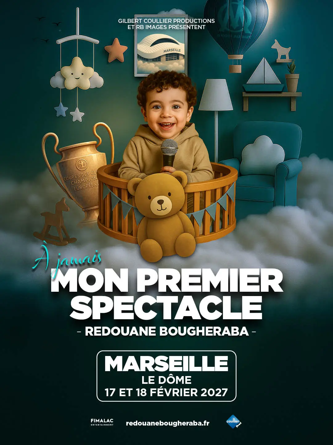 artiste bébé avec des objets de bébé