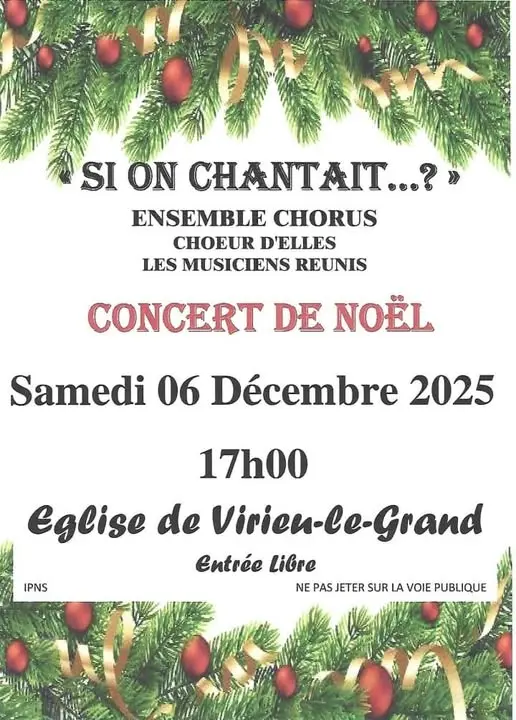 Concert de Noël de l'ensemble Chorus_Virieu-le-Grand