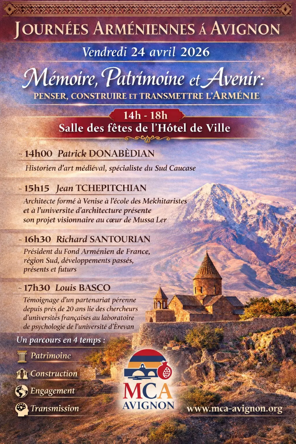 Affiche Conférences à l'Hôtel de Ville