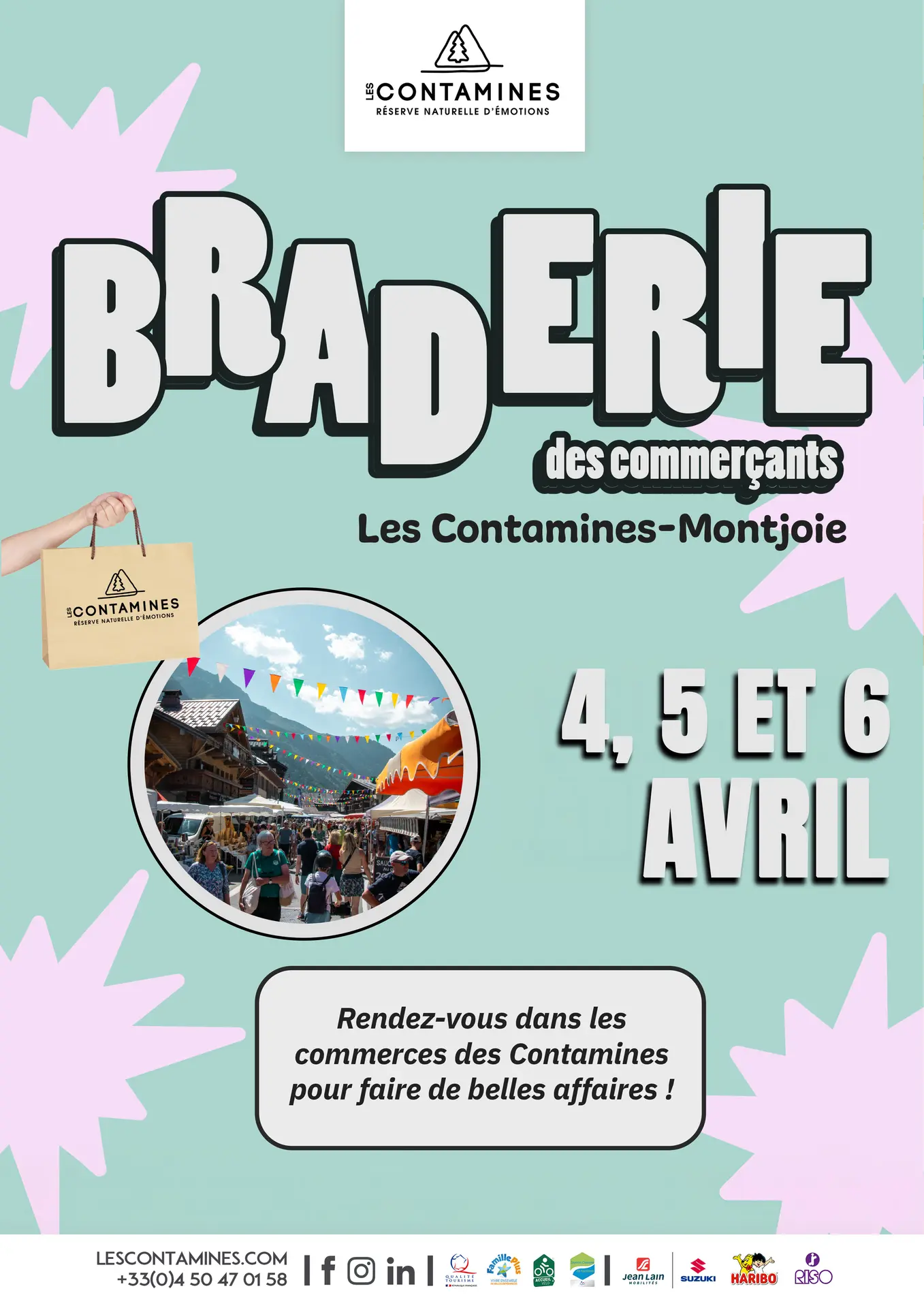 Braderie des commerçants aux Contamines Montjoie