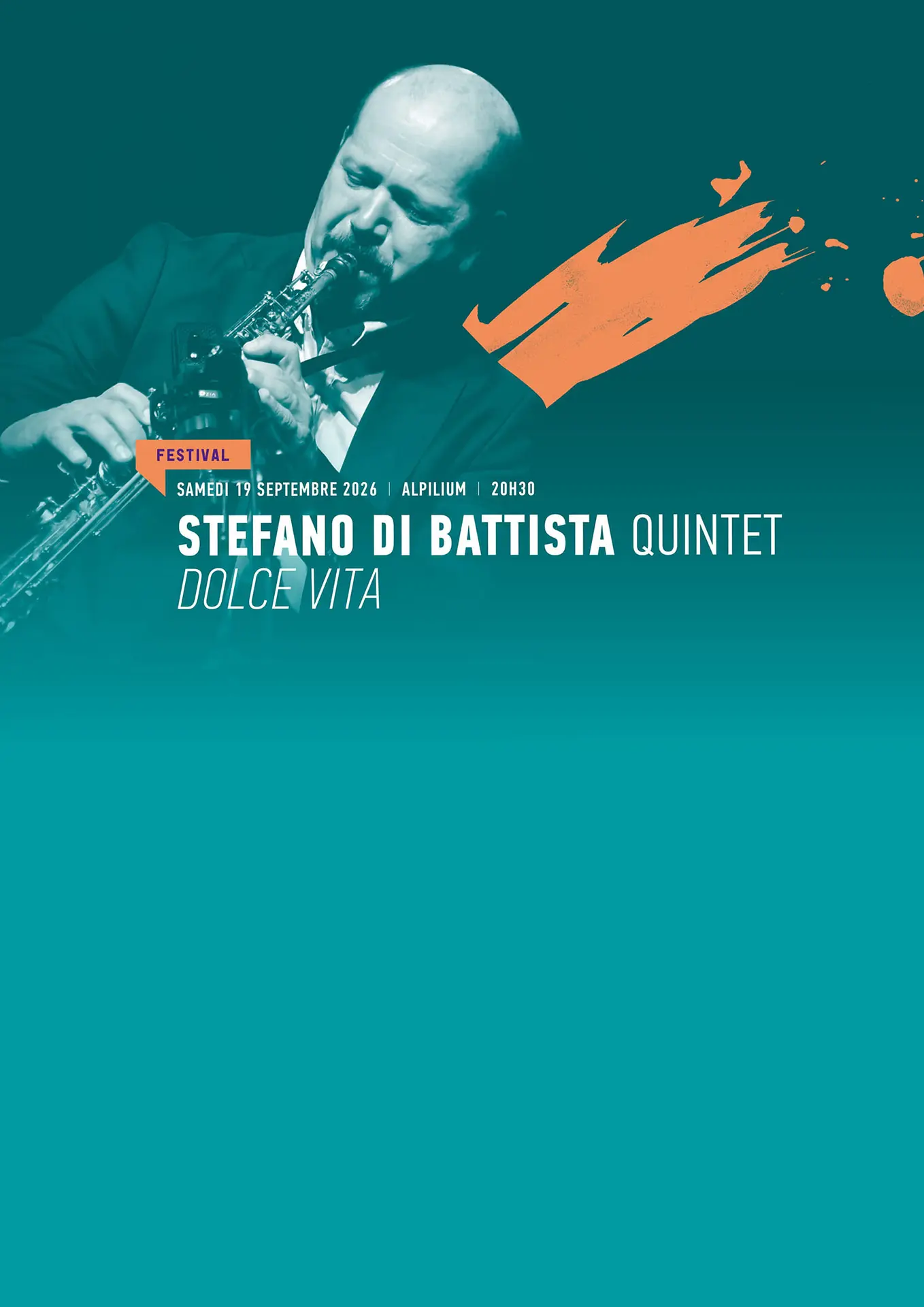 Affiche concert Festival de Jazz- Quintet Stefano di Battista le 19.09.2026