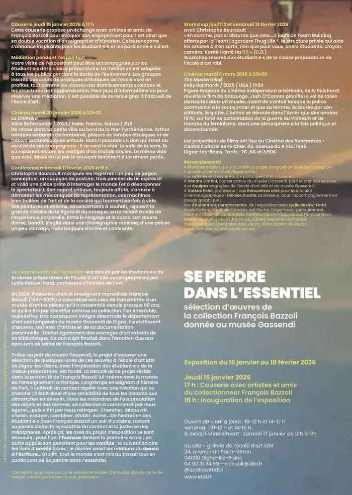 Affiche - Se perdre dans l'essentiell