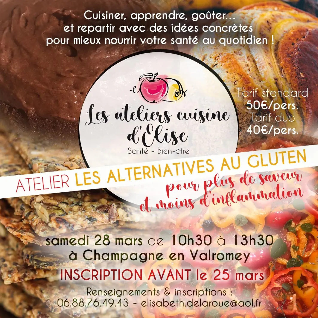 Les ateliers cuisine d'Elise : les alternatives au gluten_Champagne-en-Valromey