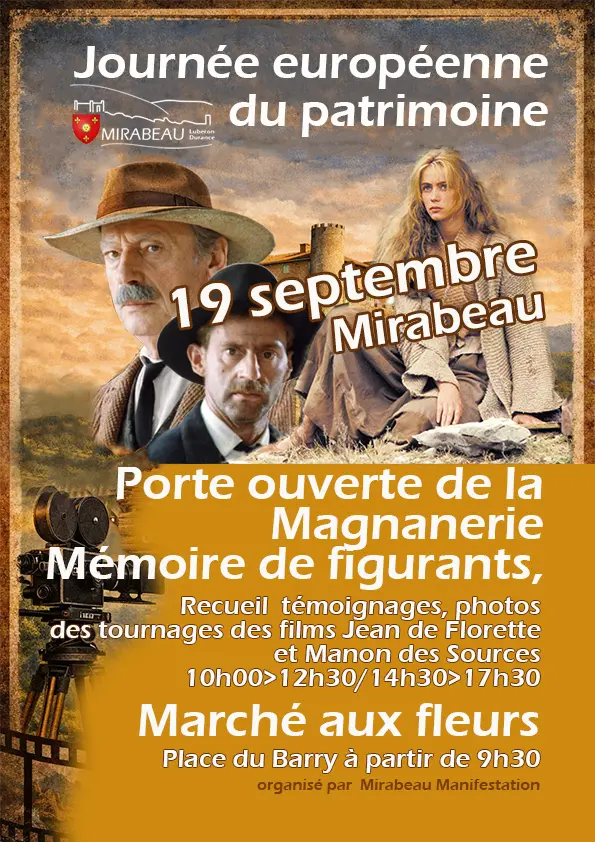 Journées européennes du patrimoine portes ouvertes à la Magnanerie de Mirabeau.