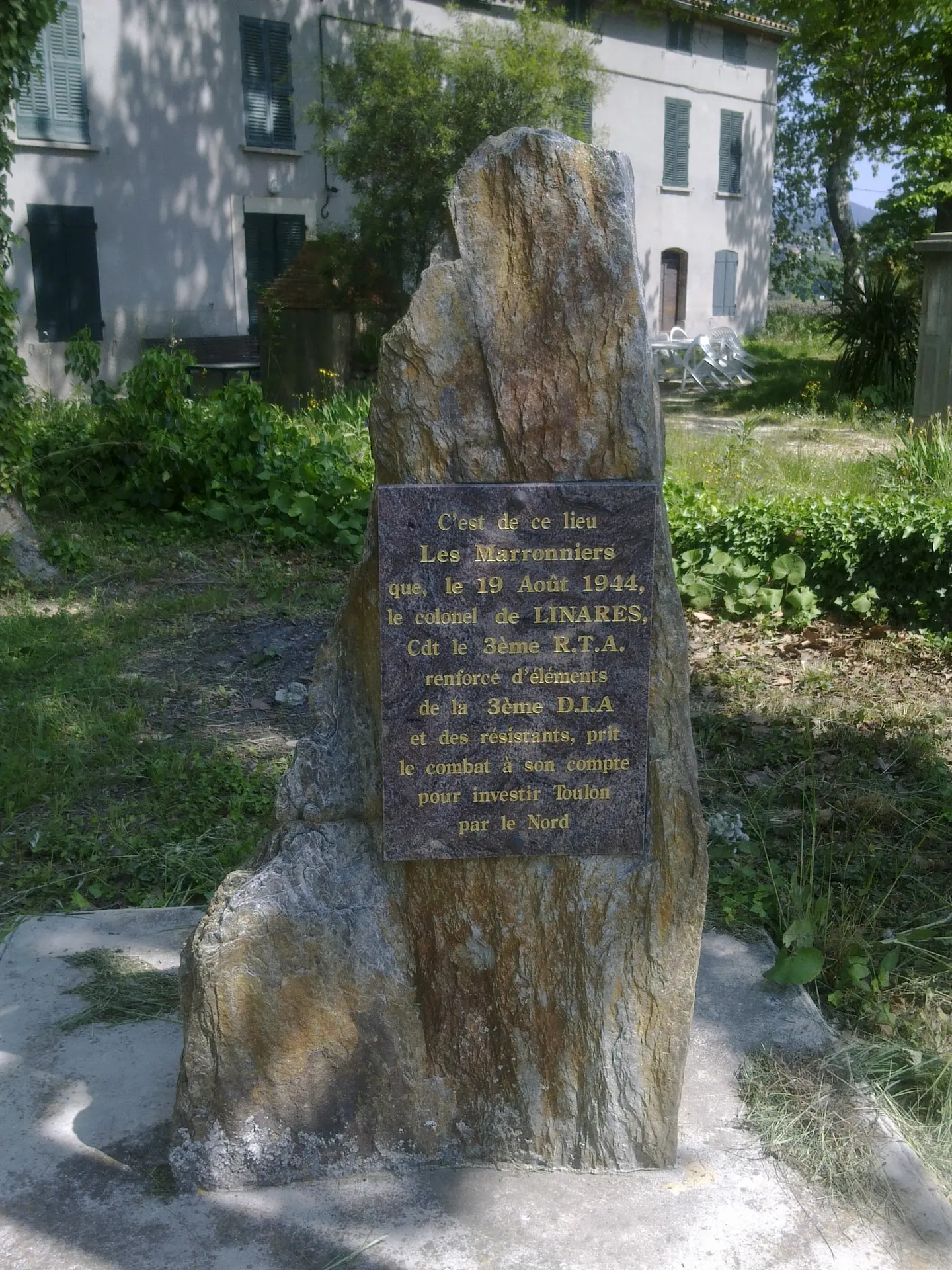 Stèle des Turcos- © OT Pierrefeu-du-Var