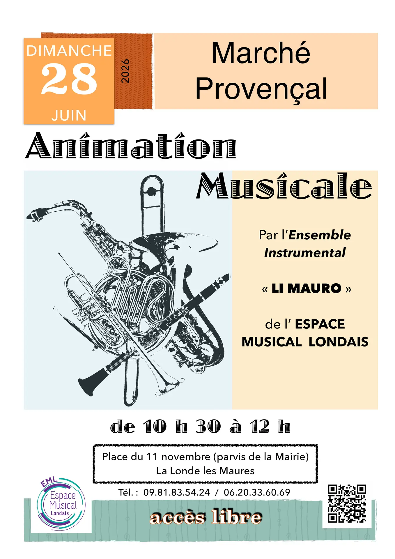 Les animations musicales en Méditerranée Porte des Maures