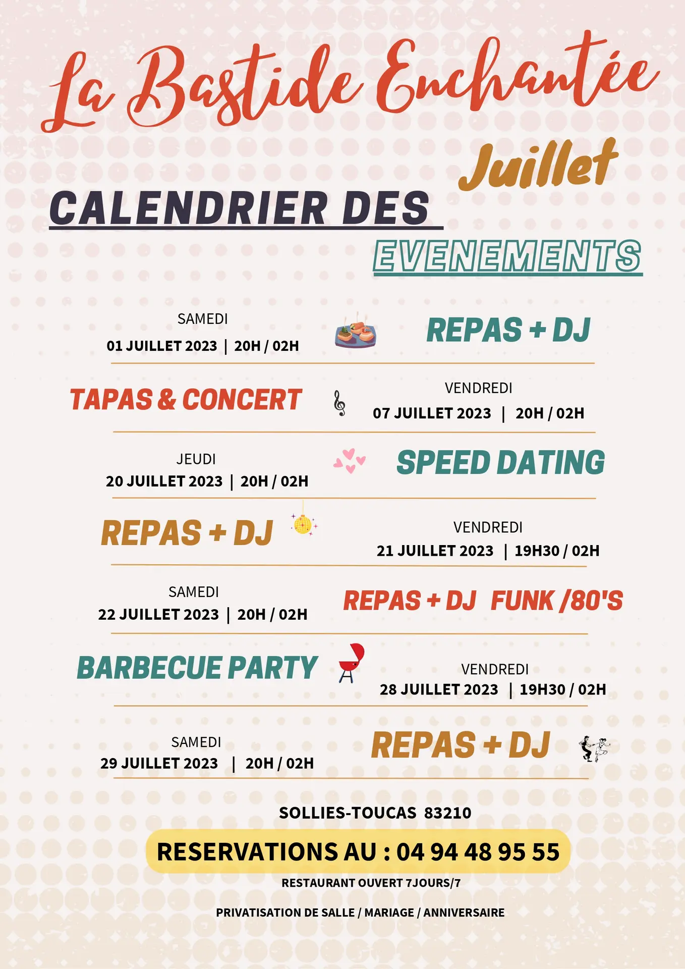 Programme Bastide Juillet
