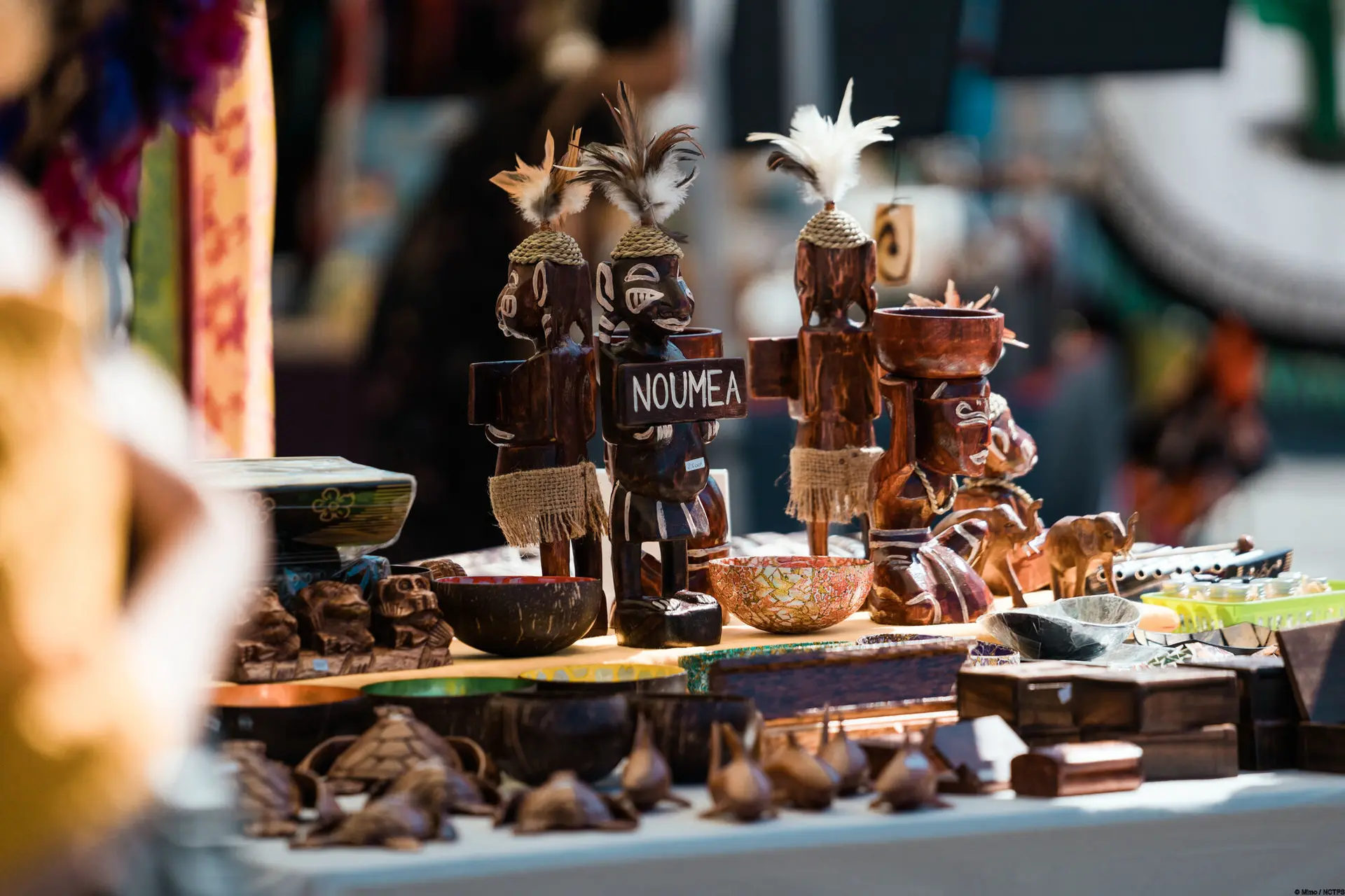 Local crafts at Noumea municipal market