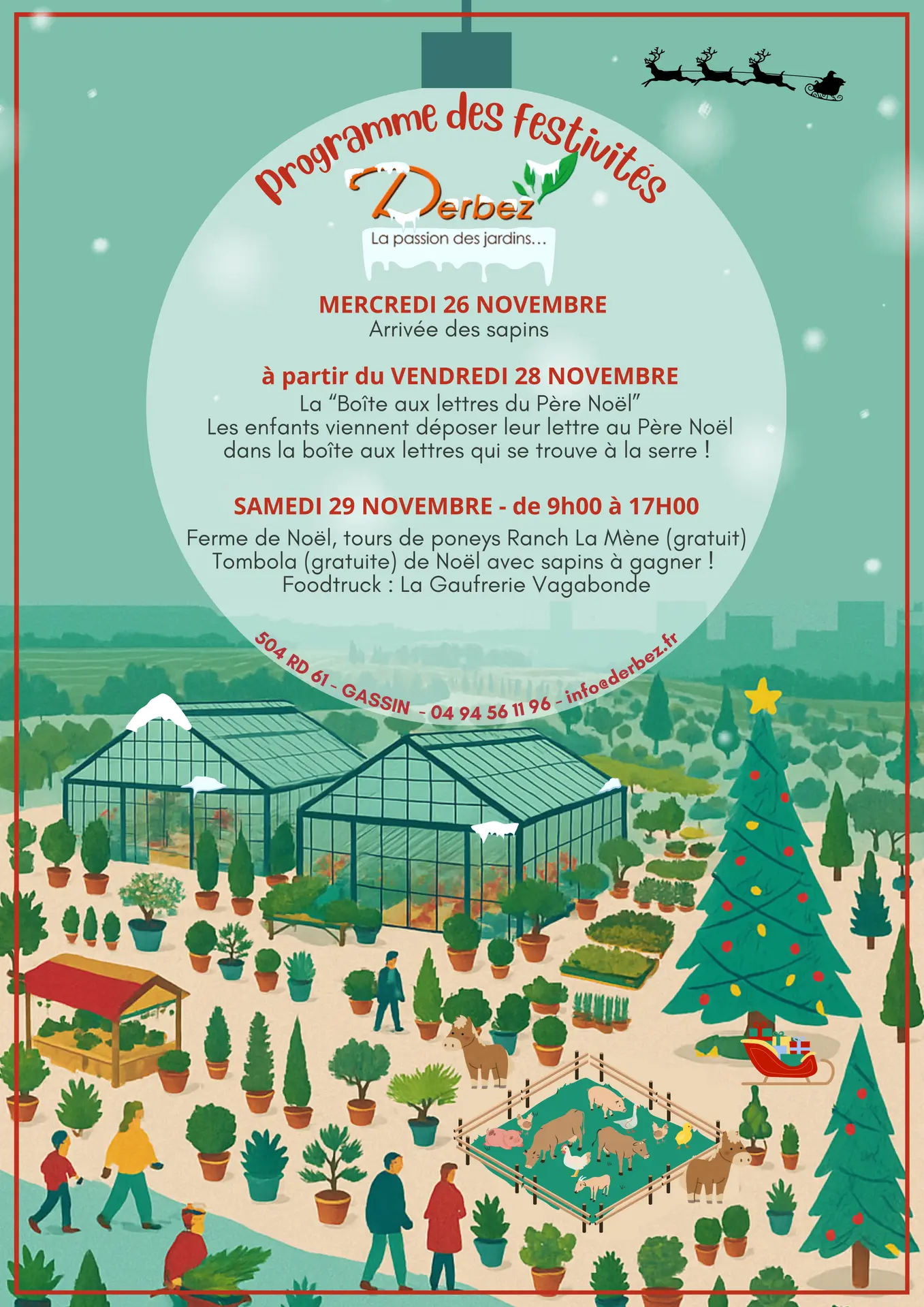 Noël à la pépinière chez Derbez