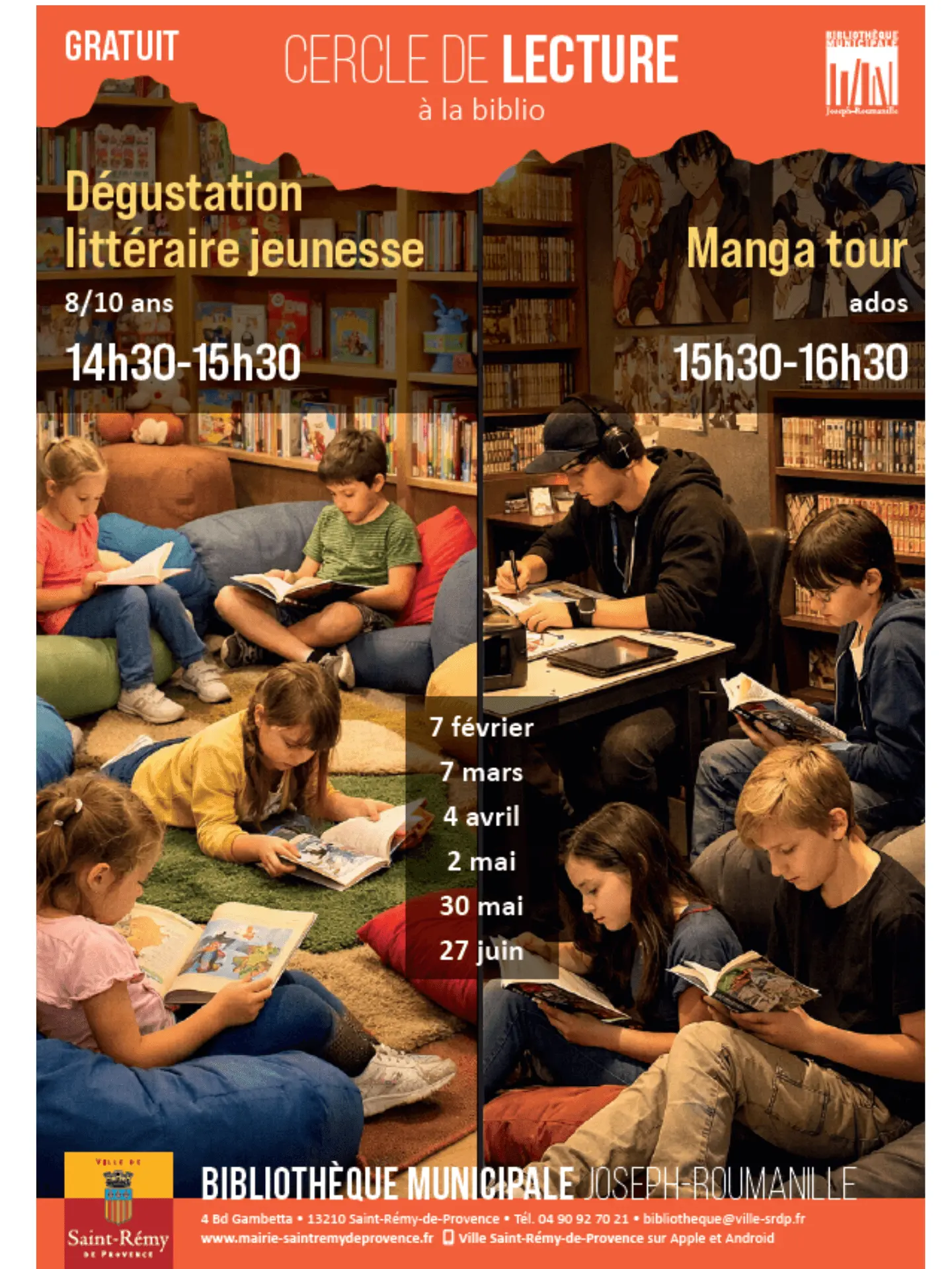 Cercle de lecture ado à la Bibliotheque