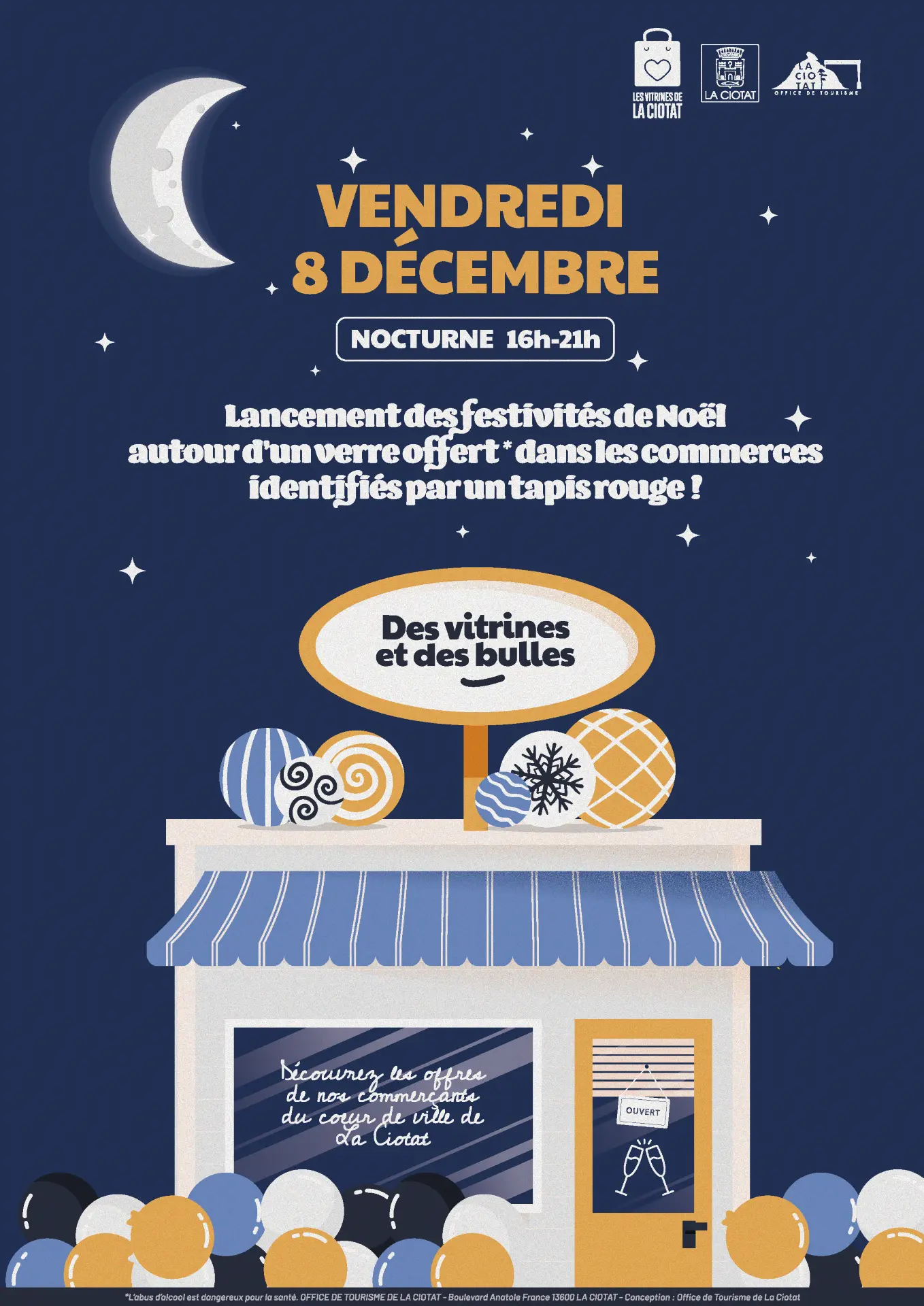 Affiches des vitrines et des bulles