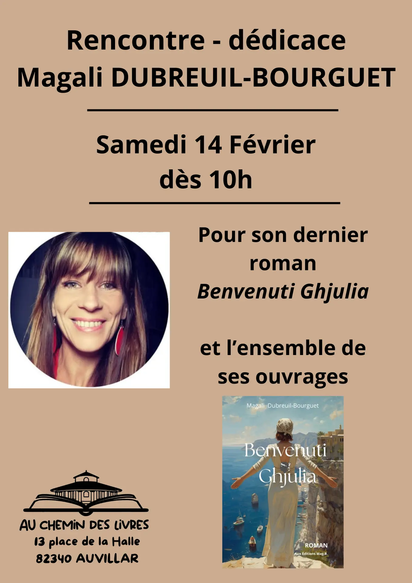 Rencontre-Dédicace - Magali Dubreuil-Bourguet_Auvillar