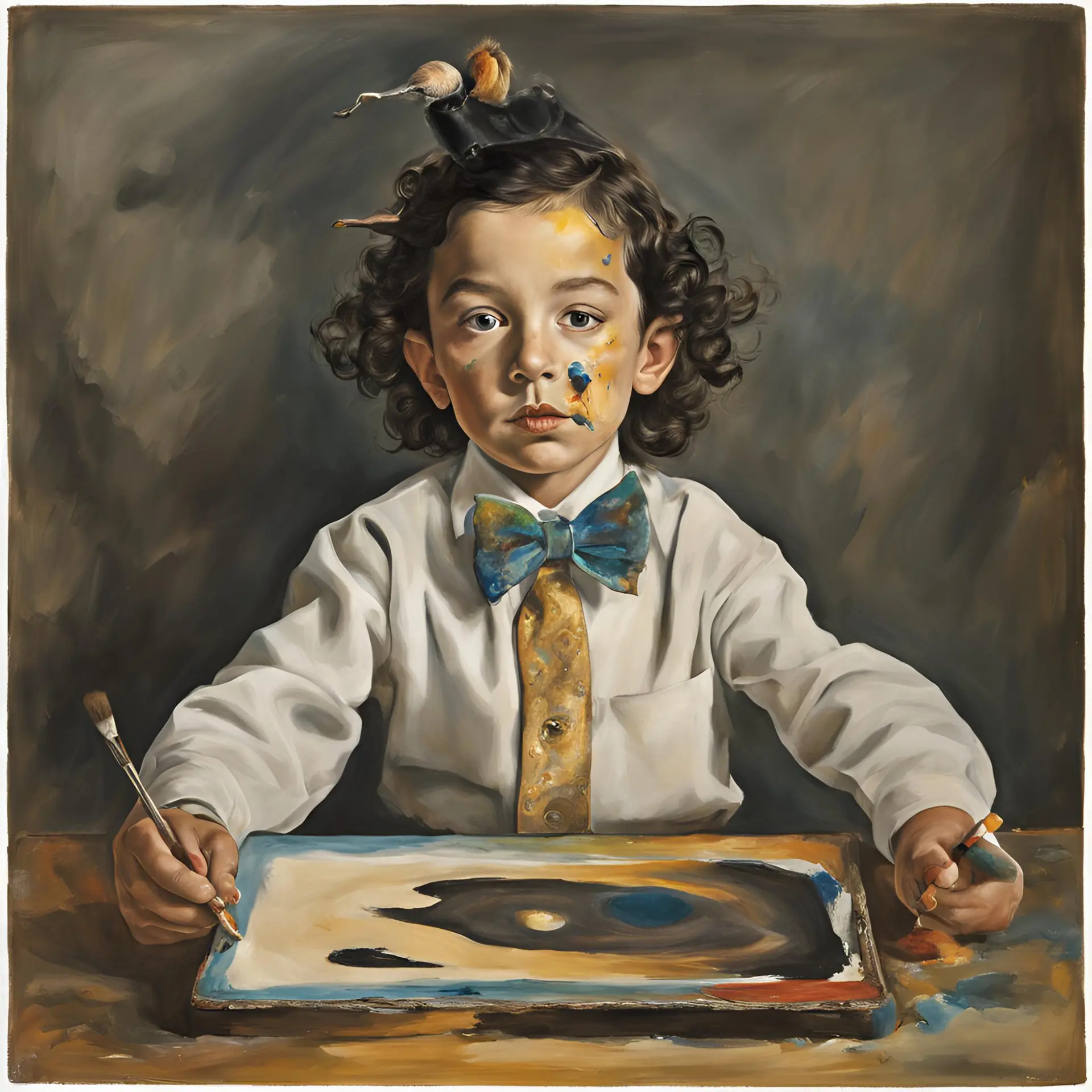 Enfant qui fait de la peinture