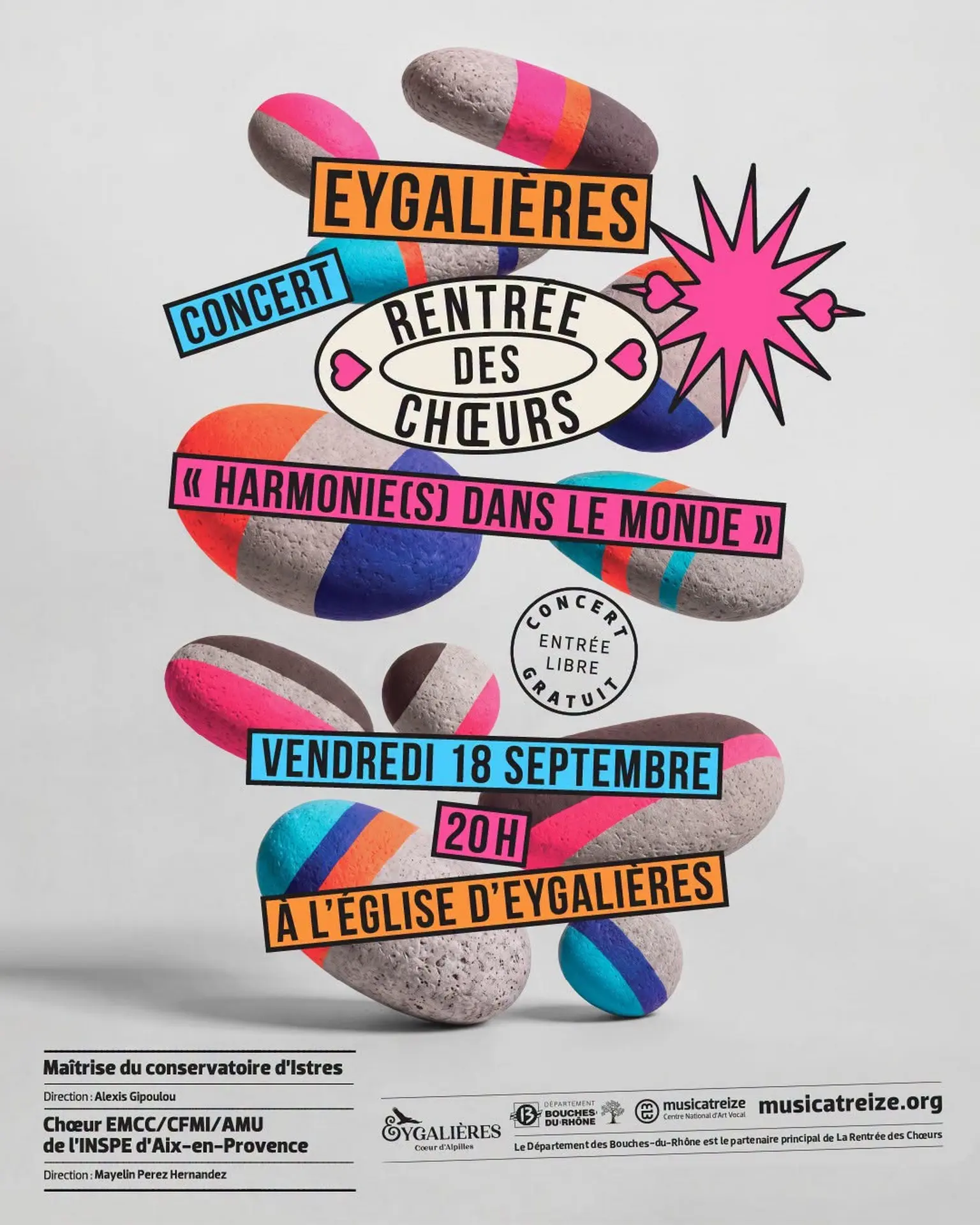Plakat Konzert „La Rentrée des Choeurs“ in Eygalières 18.09.26