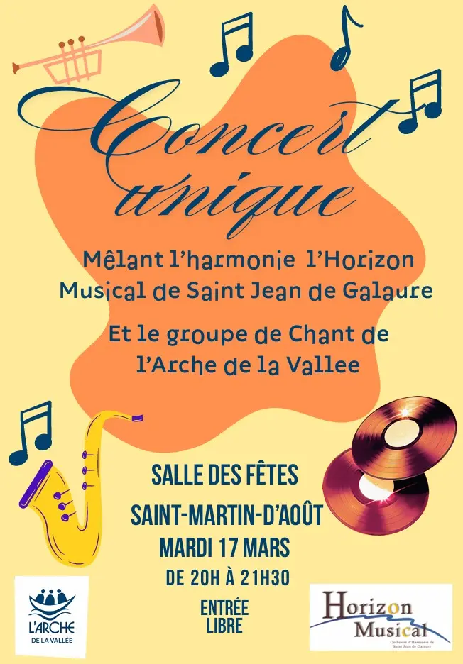 affiche expliquant le concert