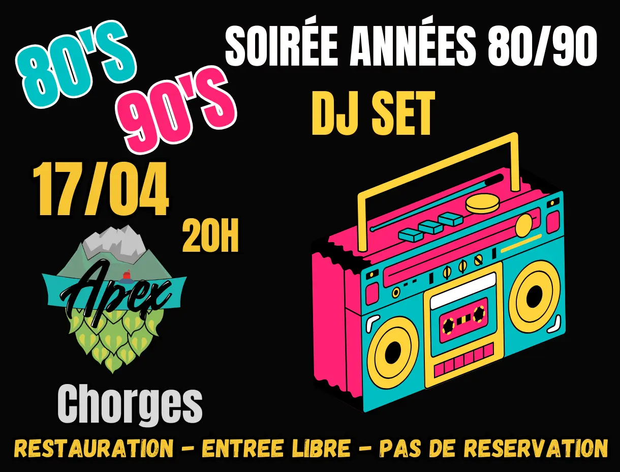Soirée Années 80/90's - Apex Brewpub