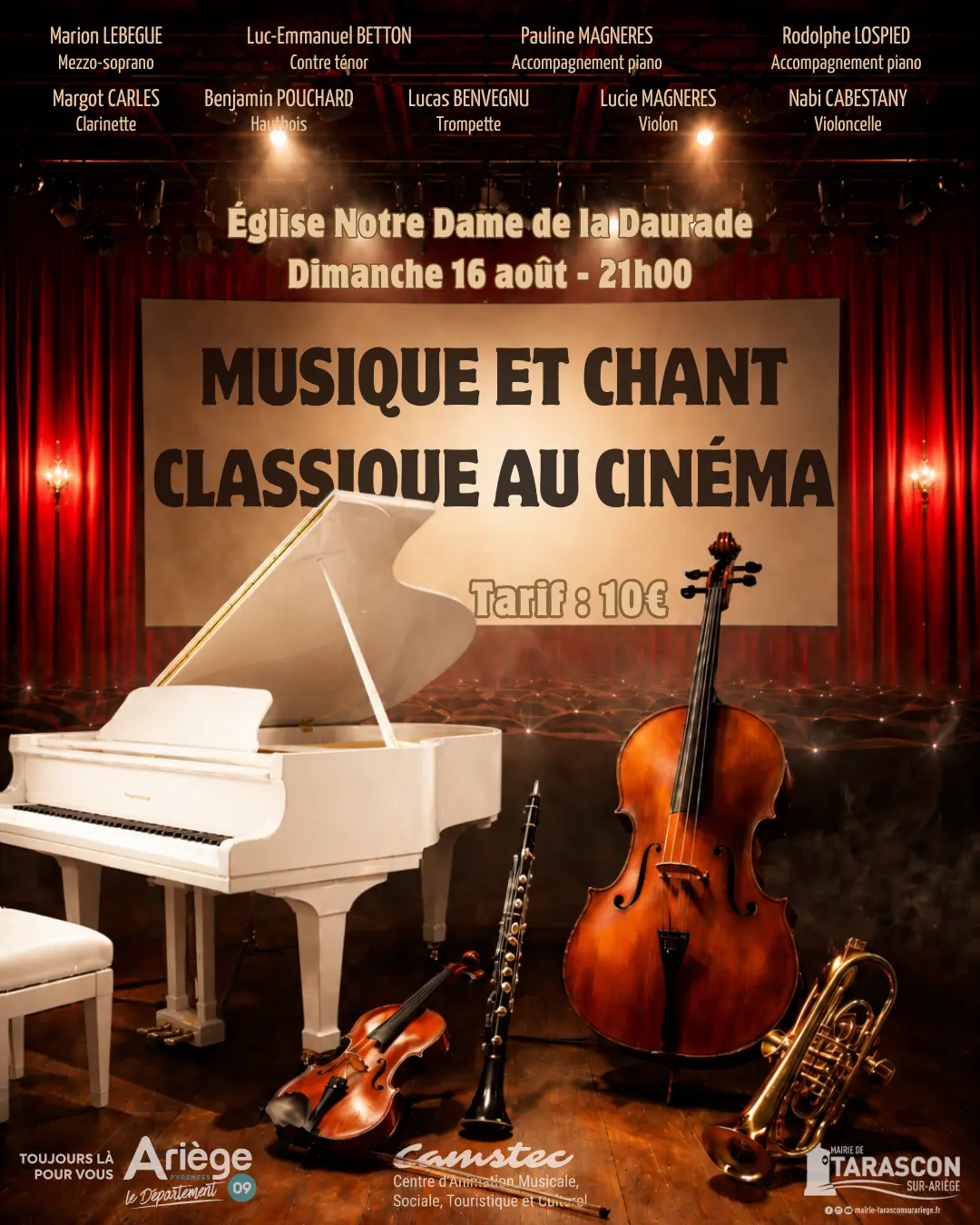 Affiche concert Musique et chant classique au cinéma