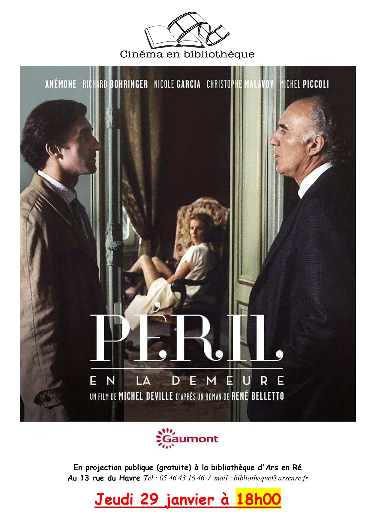 Affiche de Cinéma en bibliothèque