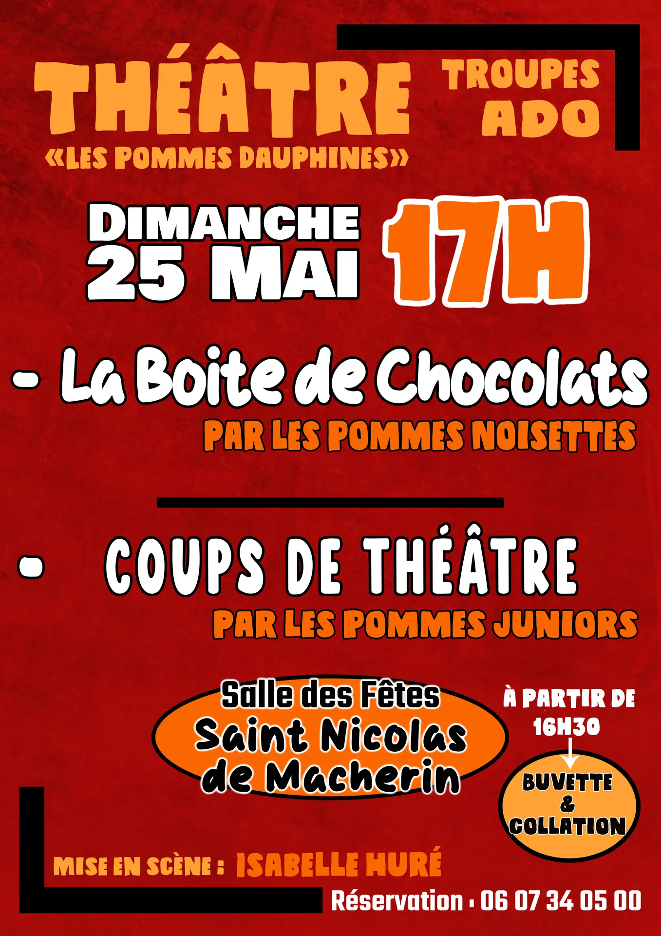 Spectacle de théâtre de la troupe ado Les pommes