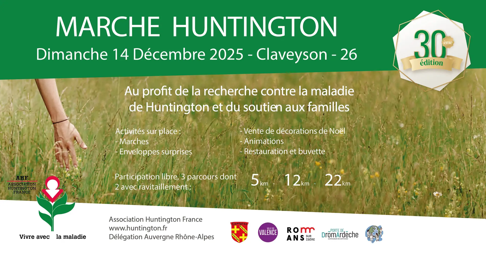 Déscription des parcours sur un bandeau