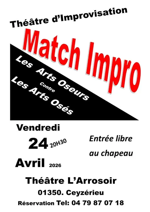 Théatre d'improvisation : Match d'Impro entre les, Arts Oseurs et les Arts Osés_Ceyzérieu
