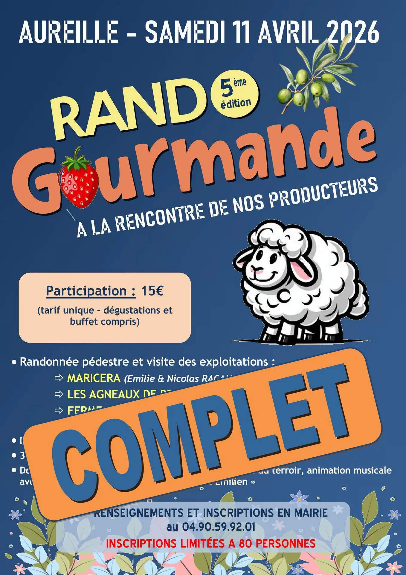 Poster [FULL] Gourmet walk to meet producers in Aureille 11.04.26