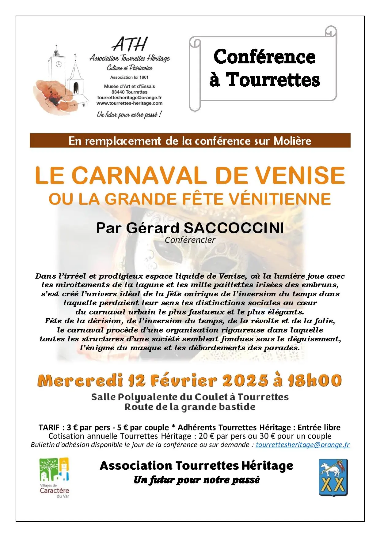 Conférence Le Carnaval de Venise