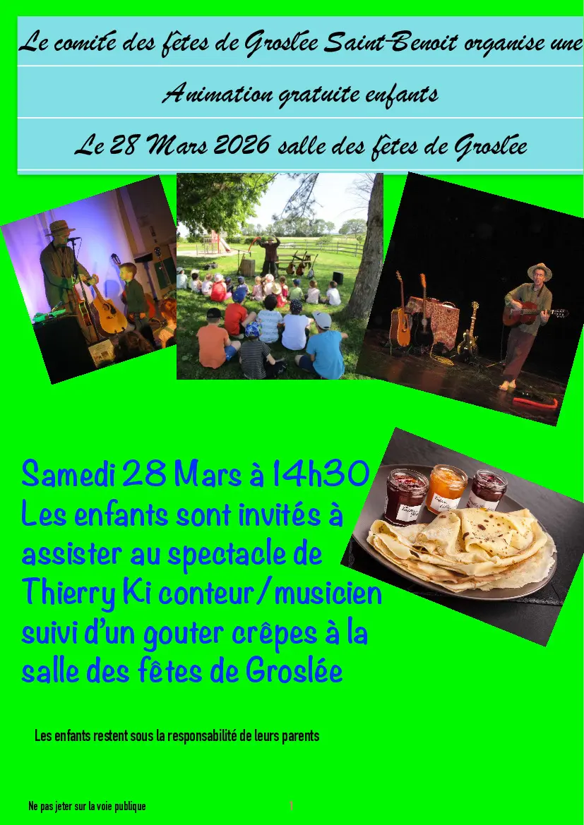 Spectacle du conteur et musicien Thierry Ki_Groslée-Saint-Benoit