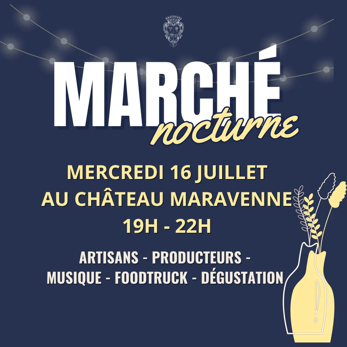 Marché nocturne au Château Maravenne à La Londe les Maures