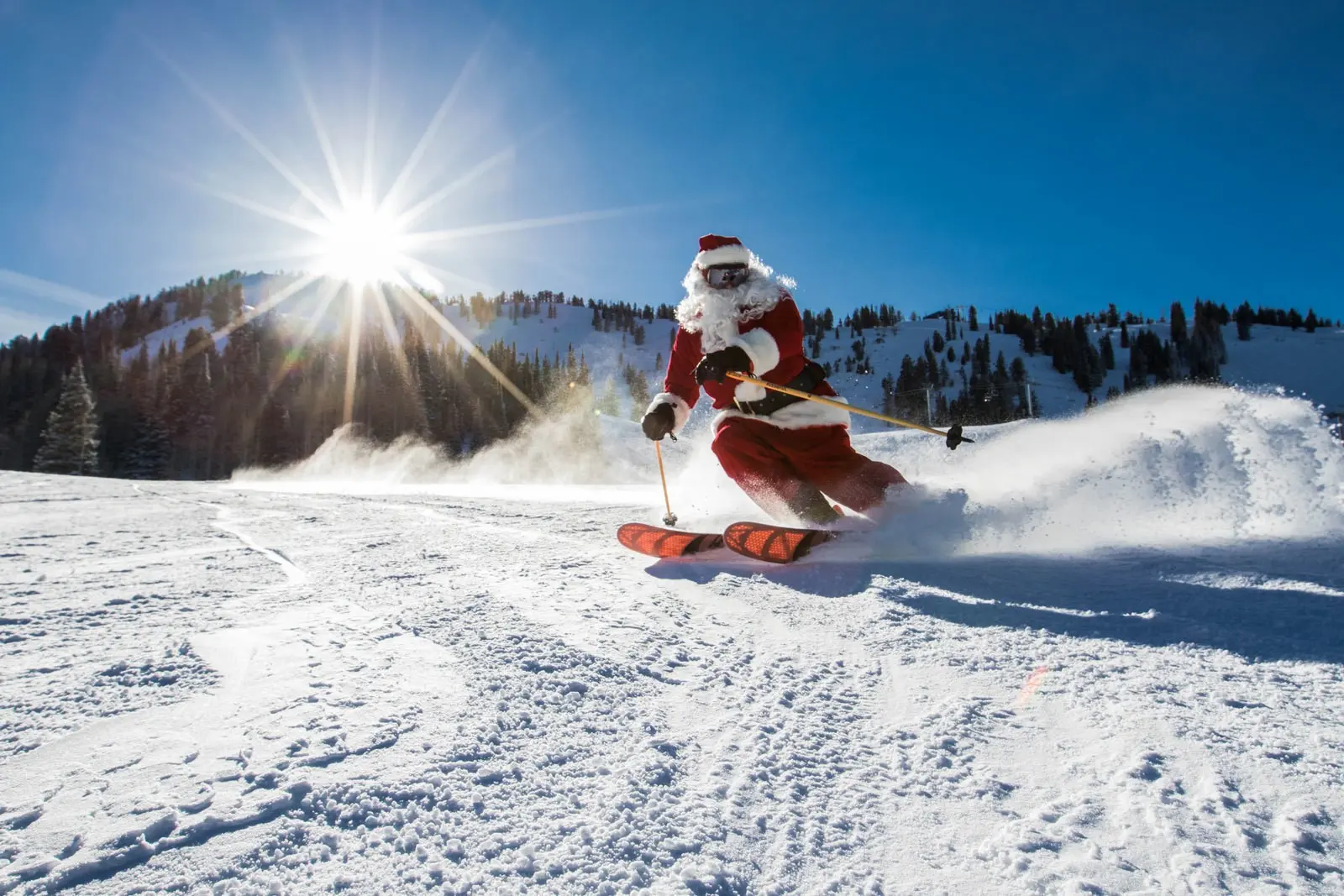 Le Père Noël au snowpark_Val-d'Isère