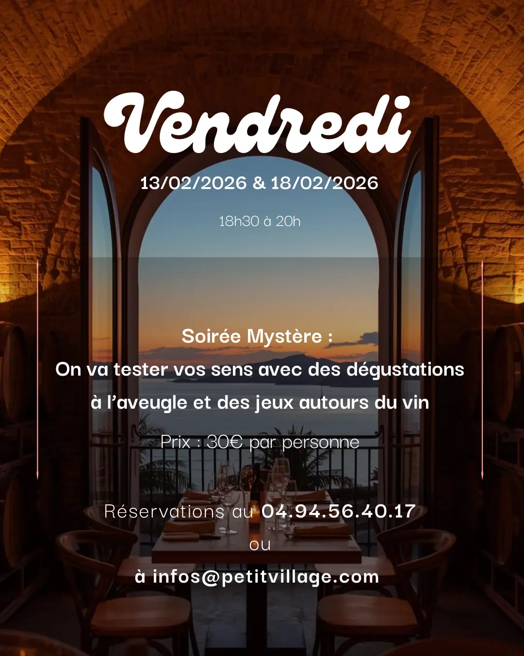Soirée mystère dégustation à l'aveugle