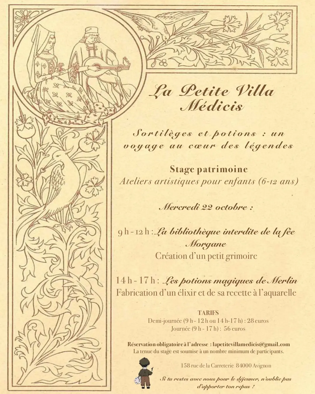 Stage Patrimoine : « Sortilèges et potions : un voyage au cœur des légendes_Avignon