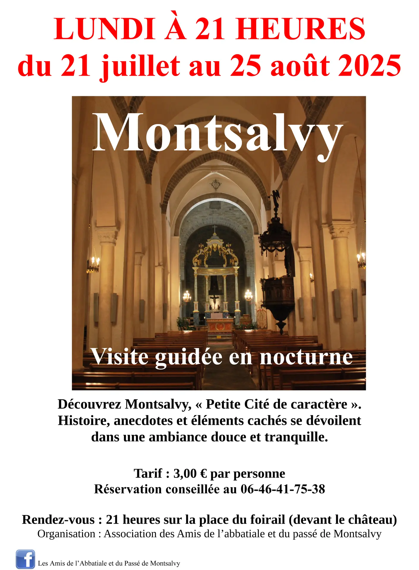Visite guidée nocturne de Montsalvy
